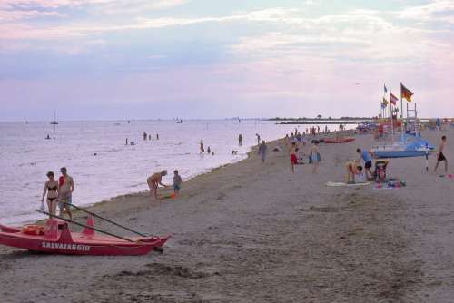 Italy Grado Beach Sea Landscape Lagoon Travel