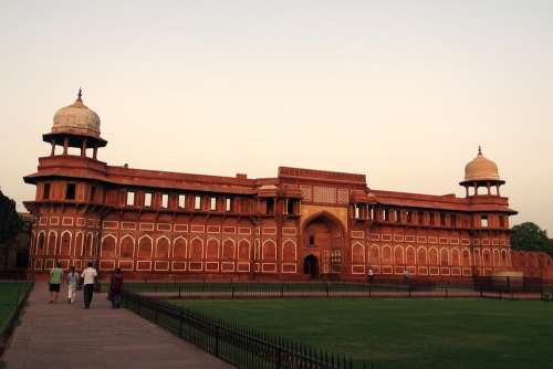 Jahangir Mahal Pink Sandstone Agra Fort Agra India