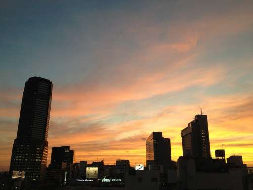 Japan Shibuya Cloud Beautiful Sky Sunset Light