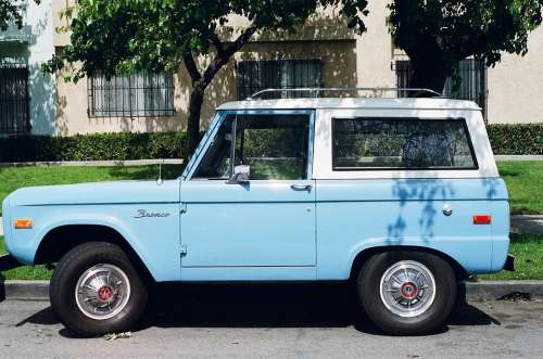 Jeep Car Blue Vintage Oldtimer Vehicle