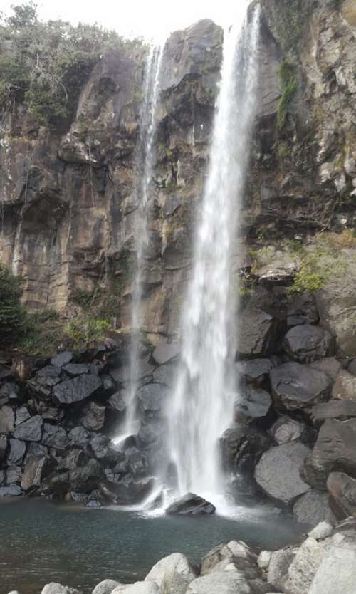 Jeju Island Waterfall Nature