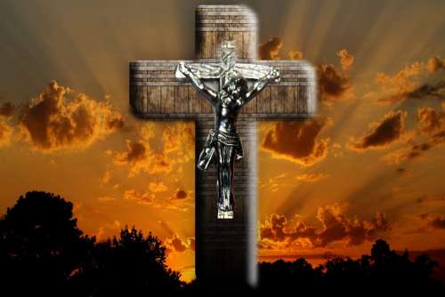 Jesus Crucifixion Sunset Grace Figure Jesus Christ