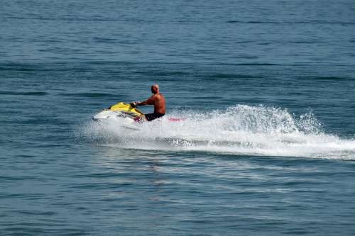 Jet Ski Sea Water Sports Man Fun Ocean Water