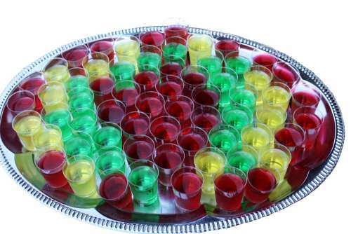 Jitters Glasses Tray Brandy Colorful Isolated