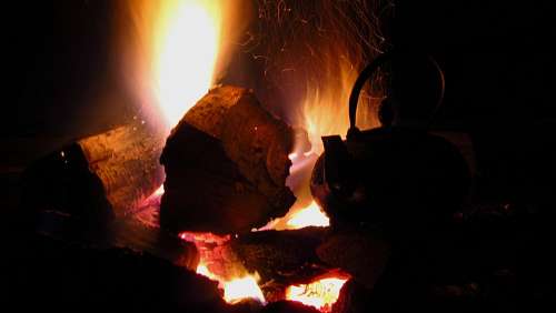 Jug Ewer Cooking On Fire Tea Camping