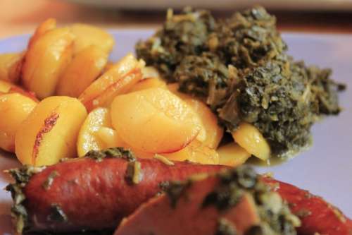 Kale Sausage Potatoes Eat Main Course Substantial