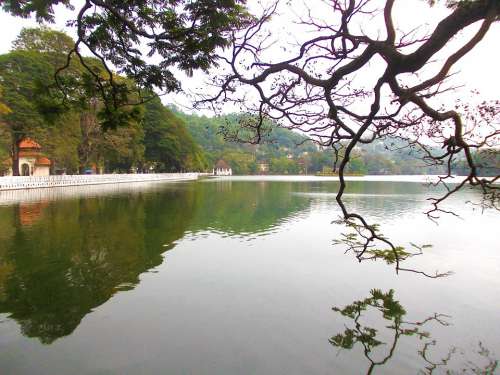 Kandy Lake Lake Kandy Sri Lanka Mawanella Ceylon