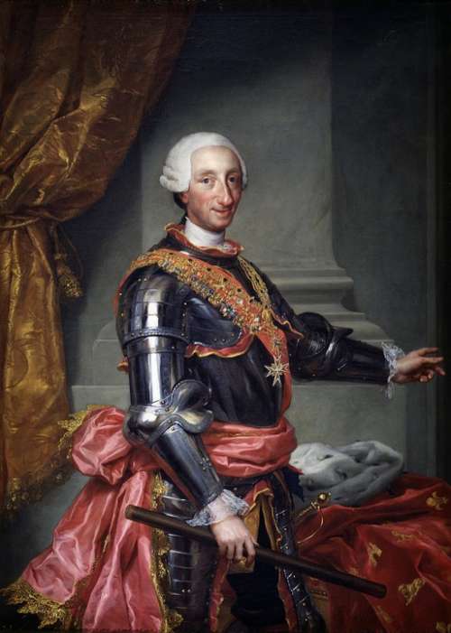 Karl Iii King Spain 1761 Portrait Man Painting
