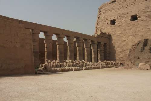 Karnak Luxor Temple Pharaohs Egypt Old Imposing