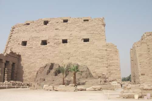 Karnak Temple Egypt Desert Building Stone Old