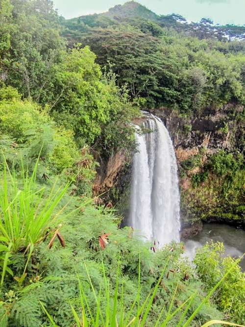 Kauai Hawaii Waterfall Mountains Waterfalls