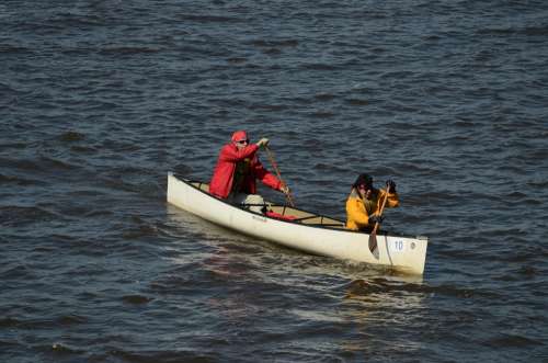 Kayak Rafting Canoe Man Boat Adventure