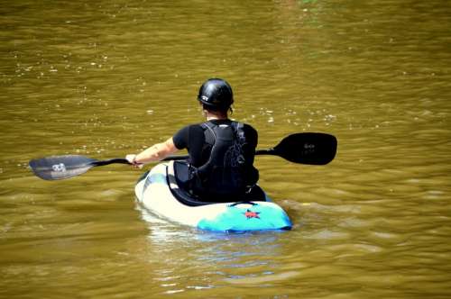 Kayaker Kayak Boat Water Sport Recreation Boater