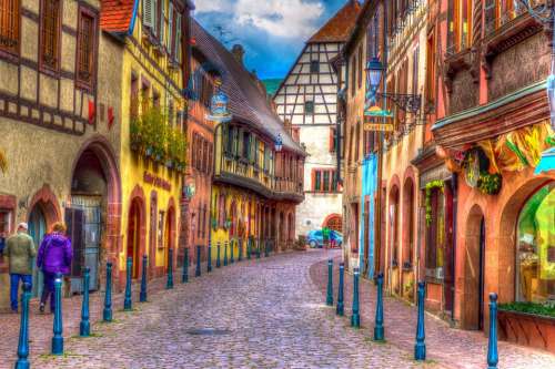 Kaysersberg Alsace France Truss Photo Filter