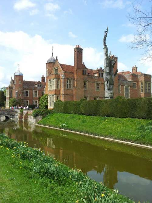 Kentwell Hall Mansion Stately Home Moat Structure