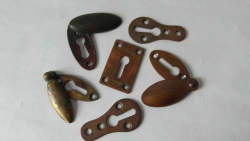 Key Covers Keyholes Escutcheons Brass Vintage