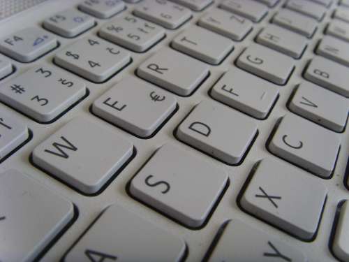 Keyboard Button White Letters