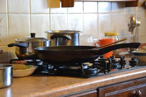 Kitchen Cook Cooking Frying Pan Burning Frying