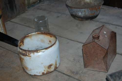 Kitchen Antiques Pots Pot Tools Aged Vintage