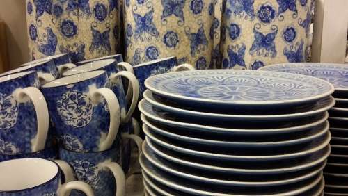 Kitchenware And Tableware Blue Shop Live Interior