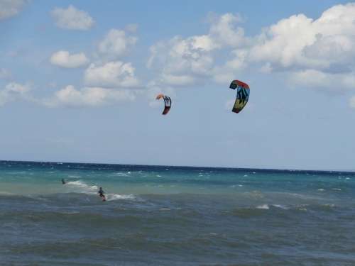 Kite Surf Sea Cyprus Surf Water Sports Morphou Bay