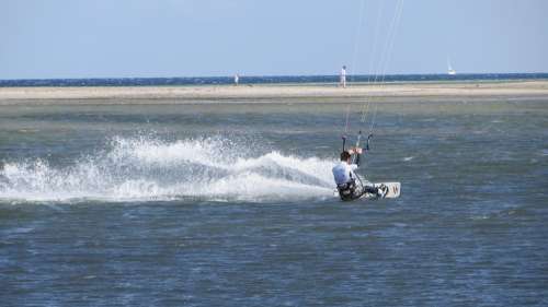 Kite Surfing Sport Water Sports Jump Action Wind