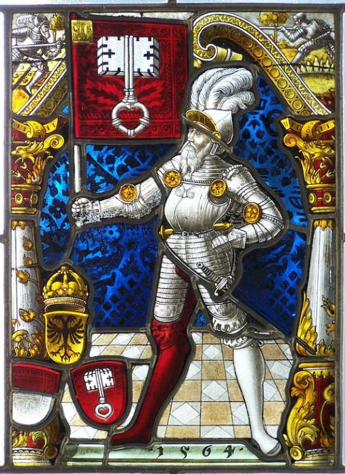 Knight Ritterruestung Armor Stained Glass