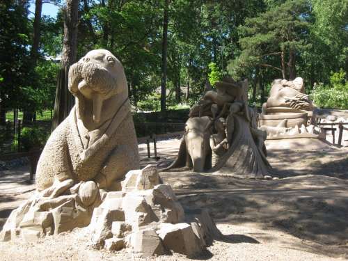 Korkeasaari Sand Sculpture Sand Sculptures Helsinki
