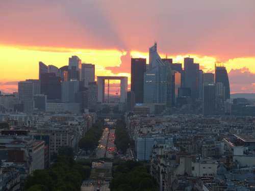 La Defense Paris France Architecture Avenue Road