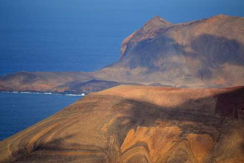 La Graciosa Canary Islands Landscape Mountain Sea