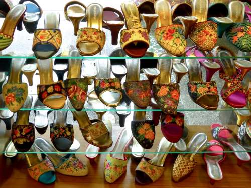 Lady Sandals Walking Beads Woman Colorful