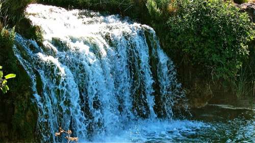 Lagoons Of Ruidera Water Waterfall River Lake