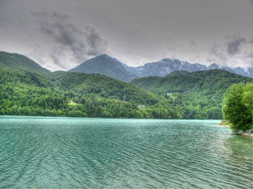 Lake Mountains Water Landscape Scenery Tranquil