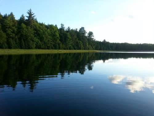 Lake Reflection Shore Landscape Shoreline Nature