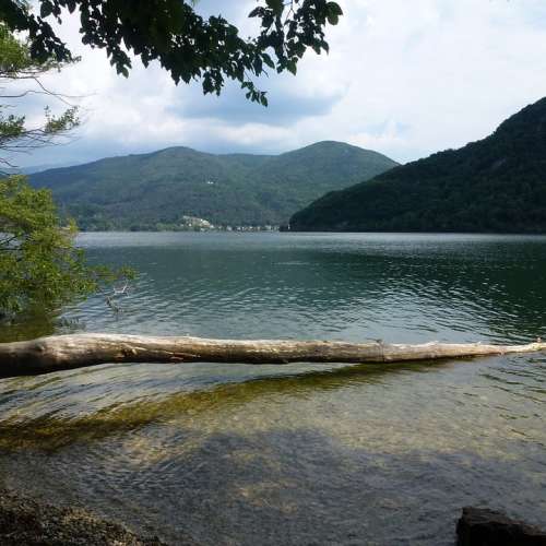 Lake Ticino Switzerland Caslano Lago Di Lugano