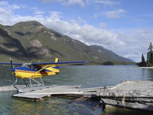 Lake Float Plane Water Aerial Landscape Nature
