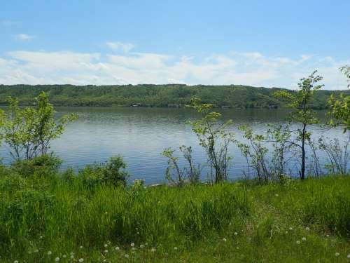 Lake Saskatchewan Nature Water Idyll