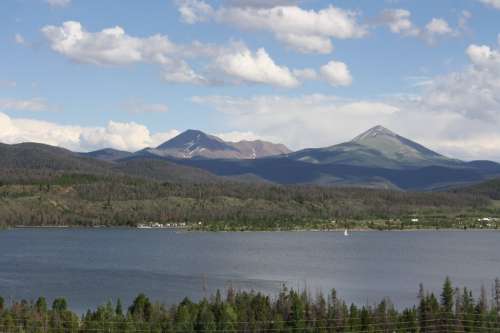 Lake Mountain Landscape Colorado Trees Forest