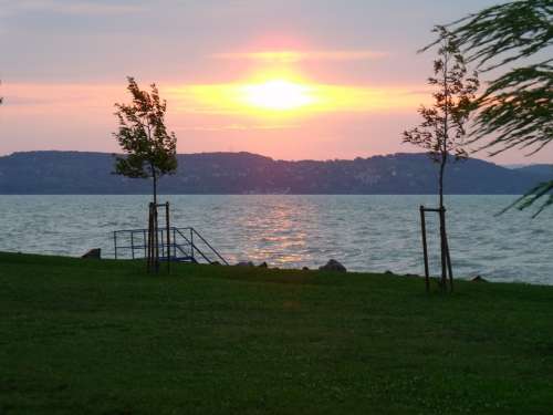 Lake Balaton Summer Rest Sunset