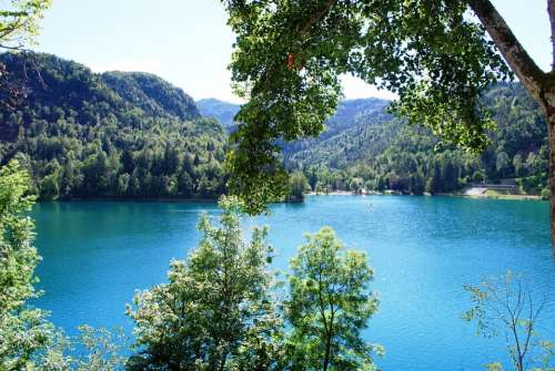 Lake Bled Slovenia Nature Peaceful Europe Hills