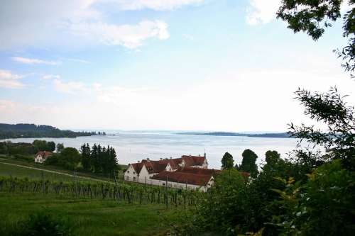 Lake Constance Bank Lake Landscape Panorama