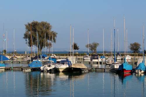 Lake Constance Ships Boat Harbour Port Sunny