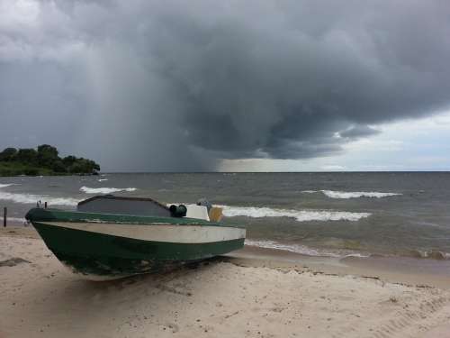 Lake Victoria Mwanza Tanzania Storm Clouds Scenic