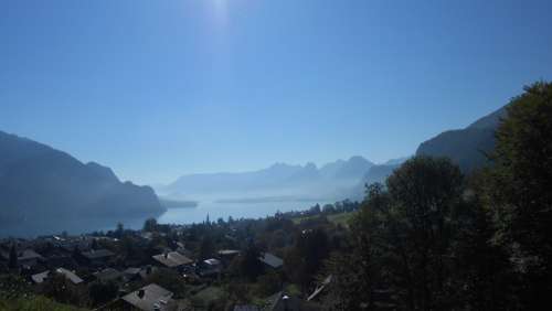 Lake Wolfgang Austria Lake Mountains Panorama