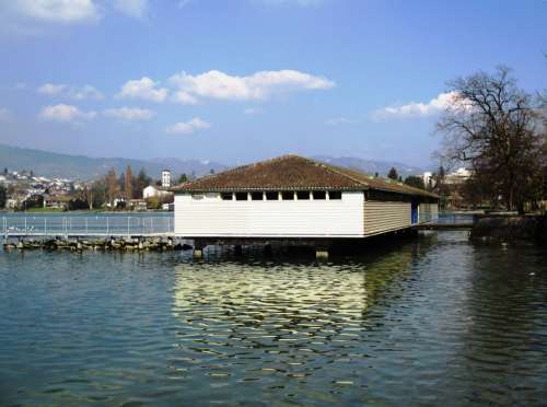 Lake Zurich Rapperswil Jona Bathhouse Stege