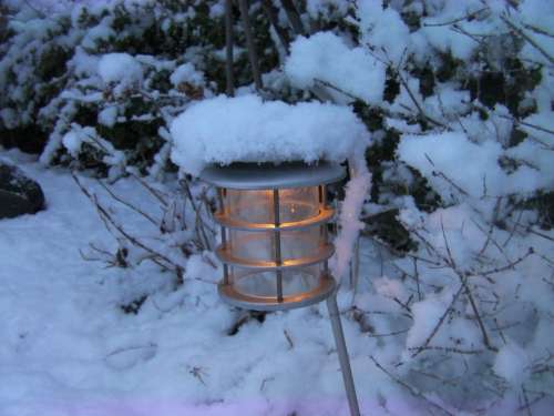 Lamp Light Snow Mood Illuminate Night Orange