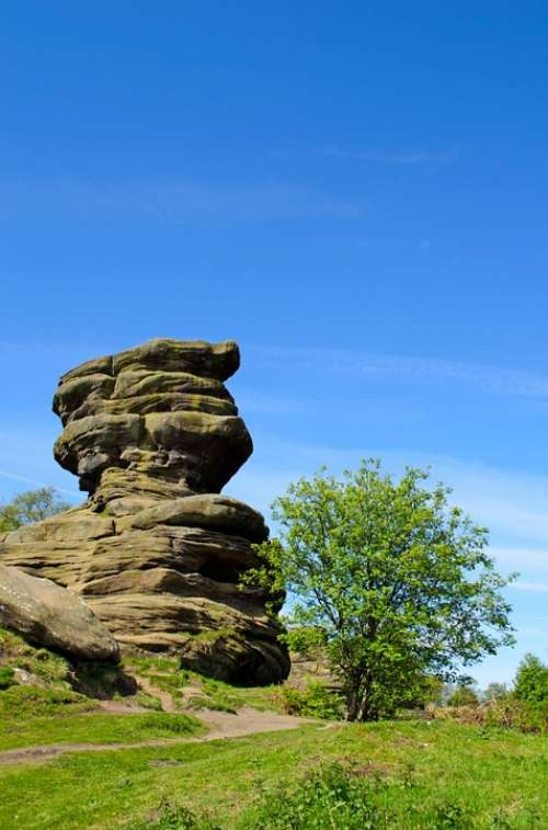 Landscape Spring Rock Stone Wall Summer England