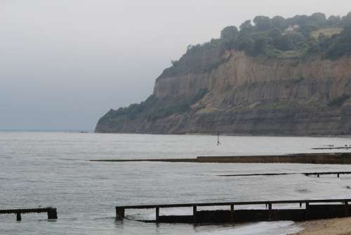 Landscape Sea Isle Of Wight Coast Romantic