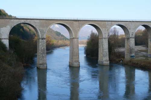 Landscape Bridge Architecture The Durance River
