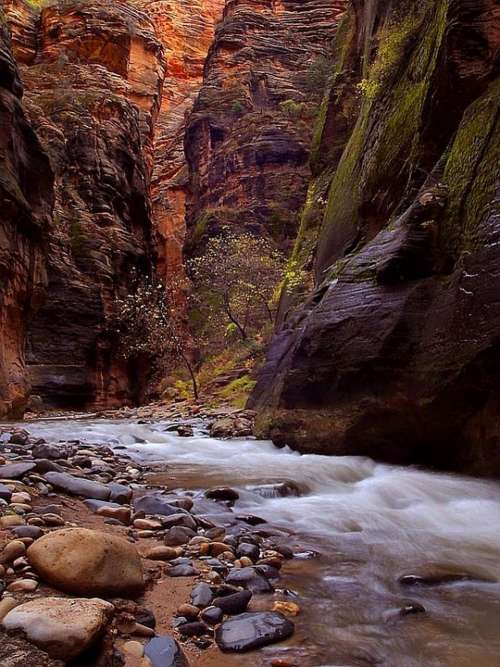 Landscape Cliffs Narrow Narrows Landscapes Nature